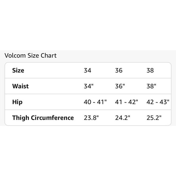 Volcom Mens Men's Frickin Modern Stretch Chino -36 - Picture 7 of 7